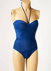 Maillot de bain 1 pièce bleu LOU pour femme seconde vue