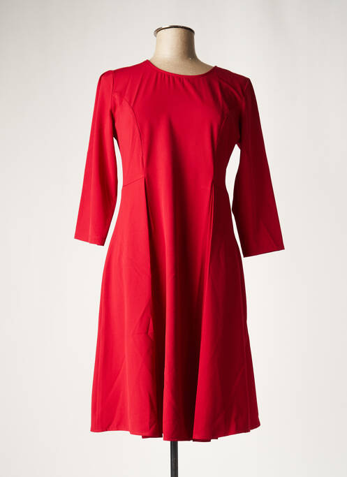 Robe mi-longue rouge LA FEE MARABOUTEE pour femme