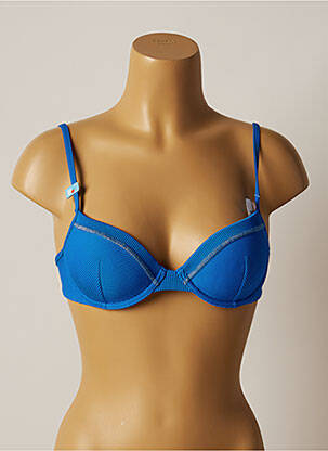 Haut de maillot de bain stretch haut soutien-gorge moulé bleu CHERRY BEACH femme