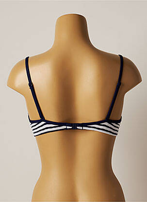 Haut de maillot de bain stretch haut soutien-gorge push-up bleu CHERRY BEACH femme