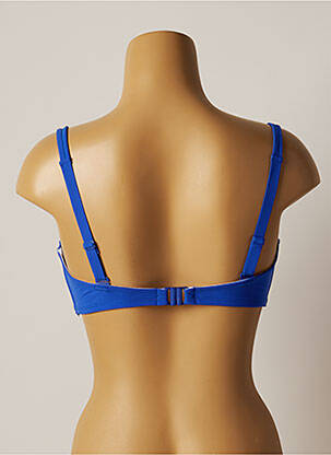 Haut de maillot de bain stretch haut soutien-gorge moulé bleu BELCOR femme
