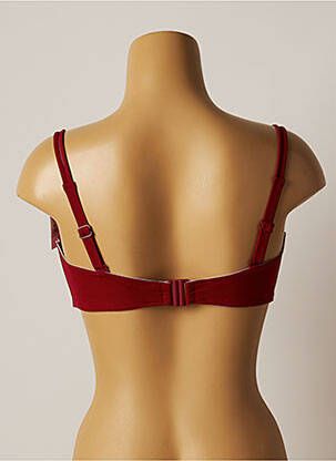 Haut de maillot de bain stretch haut soutien-gorge moulé rouge BELCOR femme