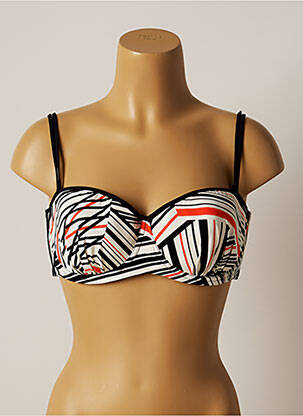 Haut de maillot de bain stretch haut soutien-gorge moulé noir BELCOR femme