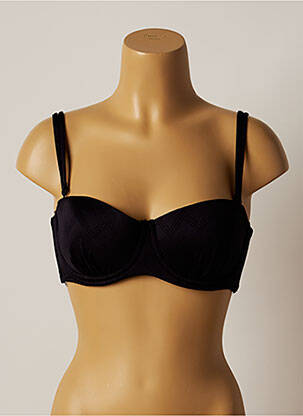 Haut de maillot de bain stretch haut soutien-gorge moulé noir BELCOR femme