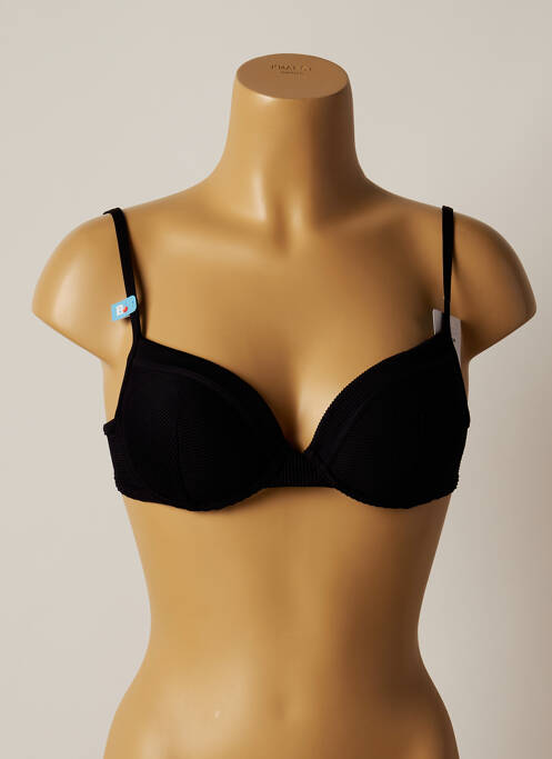 Haut de maillot de bain stretch haut soutien-gorge moulé noir CHERRY BEACH femme