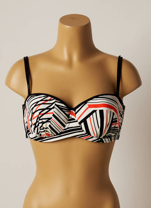 Haut de maillot de bain stretch haut soutien-gorge moulé noir BELCOR femme