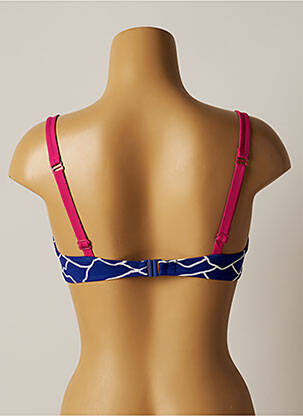 Haut de maillot de bain stretch haut soutien-gorge moulé bleu BELCOR femme