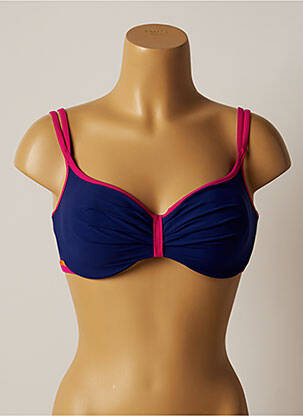Haut de maillot de bain stretch haut soutien-gorge moulé rose BELCOR femme