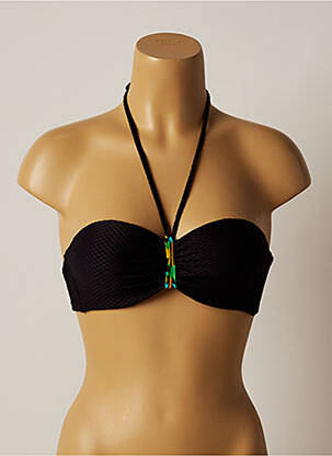Haut de maillot de bain stretch haut soutien-gorge moulé noir VARIANCE femme