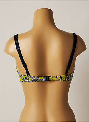 Haut de maillot de bain stretch haut soutien-gorge moulé bleu BELCOR femme