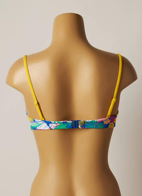 Haut de maillot de bain stretch haut soutien-gorge moulé jaune CHERRY BEACH femme