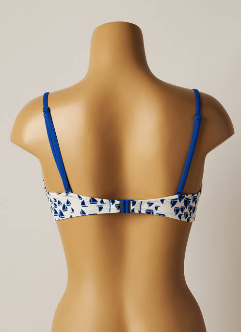 Haut de maillot de bain stretch haut soutien-gorge moulé bleu VARIANCE femme