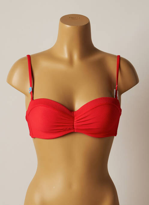 Haut de maillot de bain rouge CHERRY BEACH pour femme