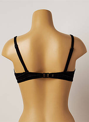 Haut de maillot de bain bretelles élastiquées ajustables noir LOU femme