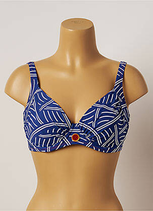 Haut de maillot de bain stretch bleu BELCOR femme