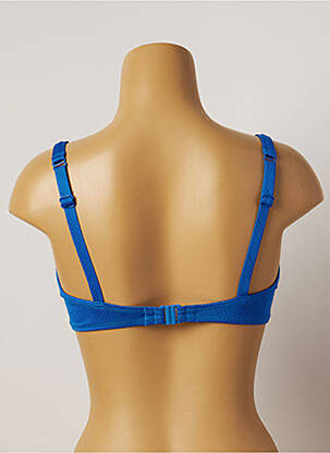 Haut de maillot de bain stretch haut soutien-gorge emboitant bleu BELCOR femme