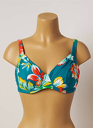 Haut de maillot de bain stretch bleu BELCOR femme