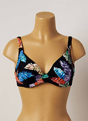 Haut de maillot de bain stretch noir BELCOR femme