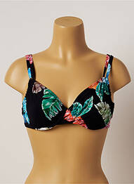 Haut de maillot de bain stretch noir BELCOR femme