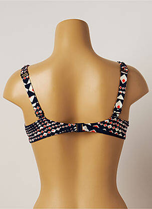 Haut de maillot de bain stretch haut soutien-gorge emboitant bleu BELCOR femme