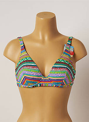 Haut de maillot de bain stretch haut soutien-gorge emboitant vert CHERRY BEACH femme