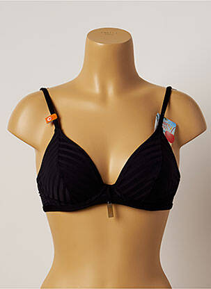 Haut de maillot de bain stretch haut soutien-gorge emboitant noir CHERRY BEACH femme