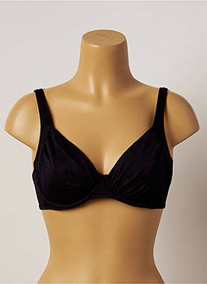 Haut de maillot de bain stretch haut soutien-gorge emboitant noir BELCOR femme