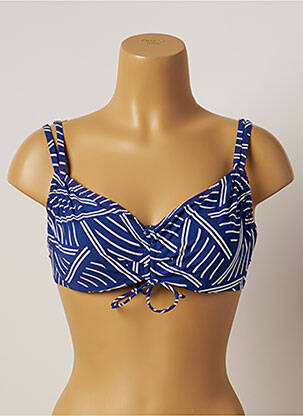 Haut de maillot de bain stretch bleu BELCOR femme
