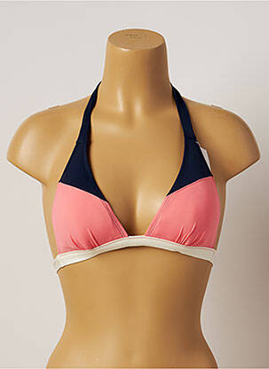 Haut de maillot de bain fermeture liens à nouer haut soutien-gorge moulé rose VARIANCE femme