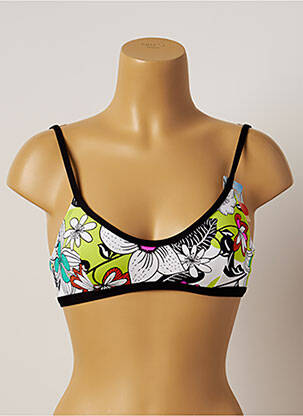 Haut de maillot de bain stretch haut triangles blanc CHERRY BEACH femme