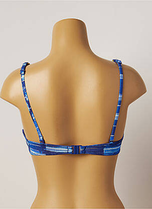 Haut de maillot de bain stretch haut soutien-gorge emboitant bleu CHERRY BEACH femme