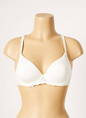 Soutien-gorge effet matière satinée haut soutien-gorge moulé beige SIMONE PERELE femme