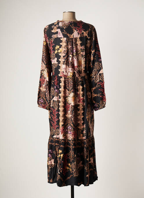 Robe mi-longue noir CREAM pour femme