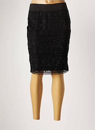 Jupe mi-longue taille normale noir ESQUALO femme