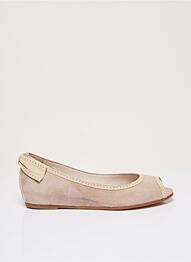 Sandales/nu pieds talon compensé talon plat jusqu'à 3cm beige HOMERS femme