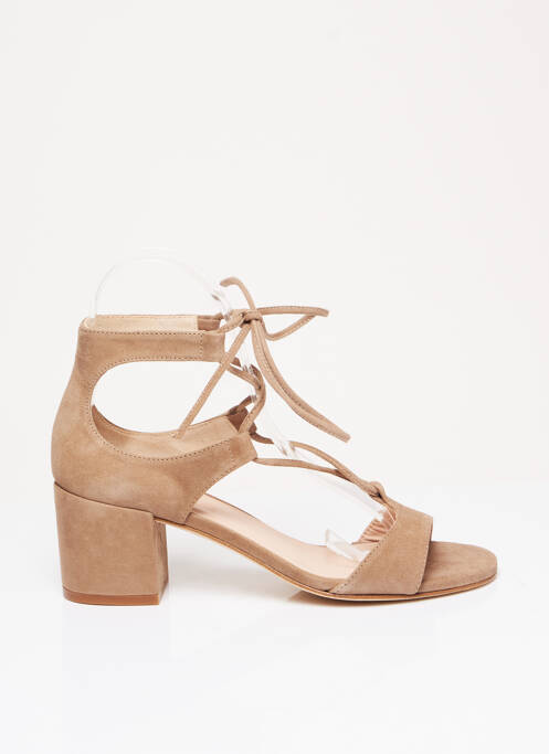 Sandales/nu pieds type de semelle amortissante talon de 4 à 6cm beige NEW LOVERS femme