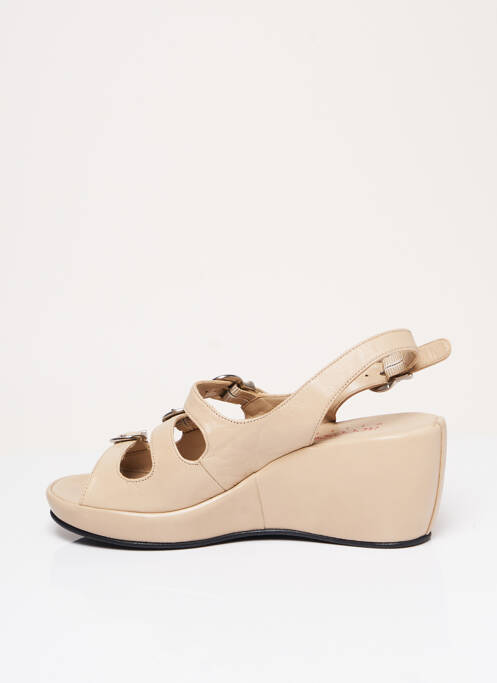 Sandales/Nu pieds beige ACCESSOIRE DÉTENTE pour femme