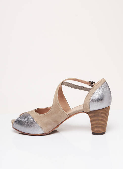 Sandales/Nu pieds gris HOMERS pour femme