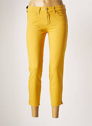 Pantalon 7/8 stretch taille normale jaune FIVE femme