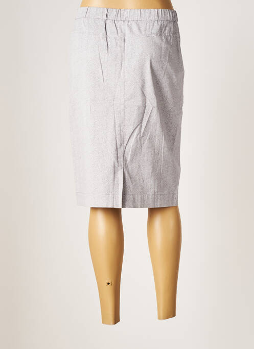 Jupe mi-longue gris FRANK WALDER pour femme