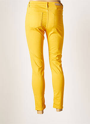 Pantalon 7/8 stretch taille normale jaune DENIM STUDIO femme