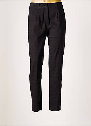 Pantalon slim tissage popeline taille normale noir KOKOMARINA femme