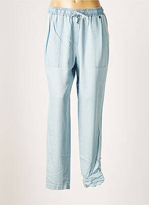 Pantalon droit bleu LUCKYLU pour femme