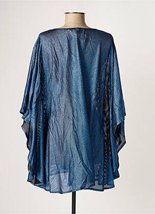 Poncho tissage nid d'abeille bleu VANITY FAIR femme