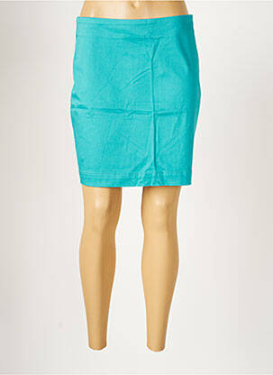 Jupe courte coupe droite bleu LA FIANCEE DU MEKONG femme