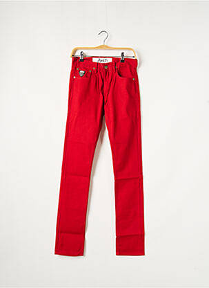 Jeans coupe slim rouge APRIL 77 femme