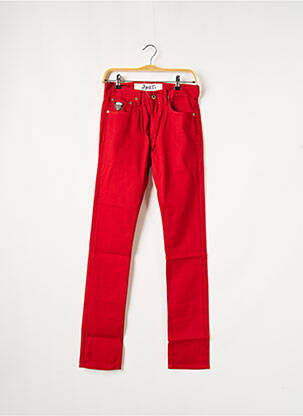 Jeans coupe slim rouge APRIL 77 pour femme