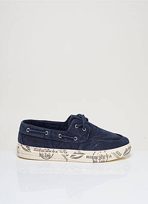 Chaussures bâteau bout rond talon plat jusqu'à 3cm bleu GIORGIO DIMARE femme