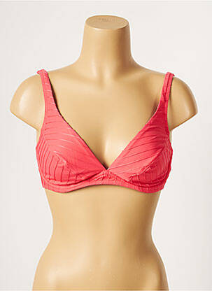 Haut de maillot de bain stretch haut soutien-gorge emboitant rose LOU femme