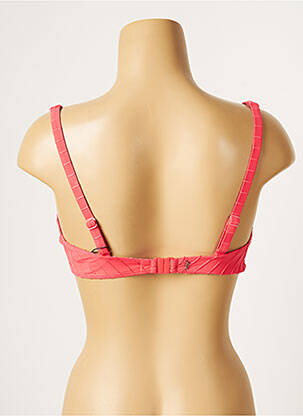 Haut de maillot de bain stretch haut soutien-gorge emboitant rose LOU femme